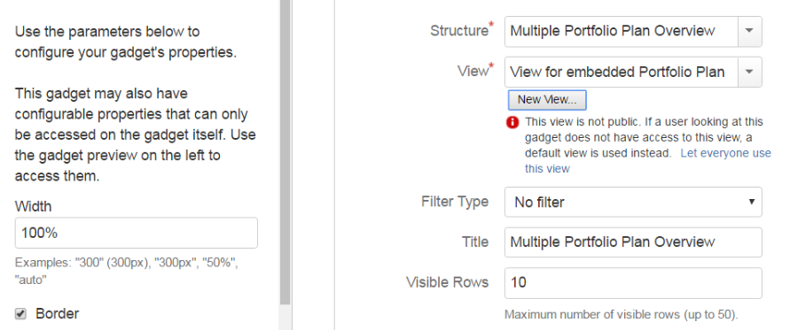 Configuring Structure Gadget in Confluence