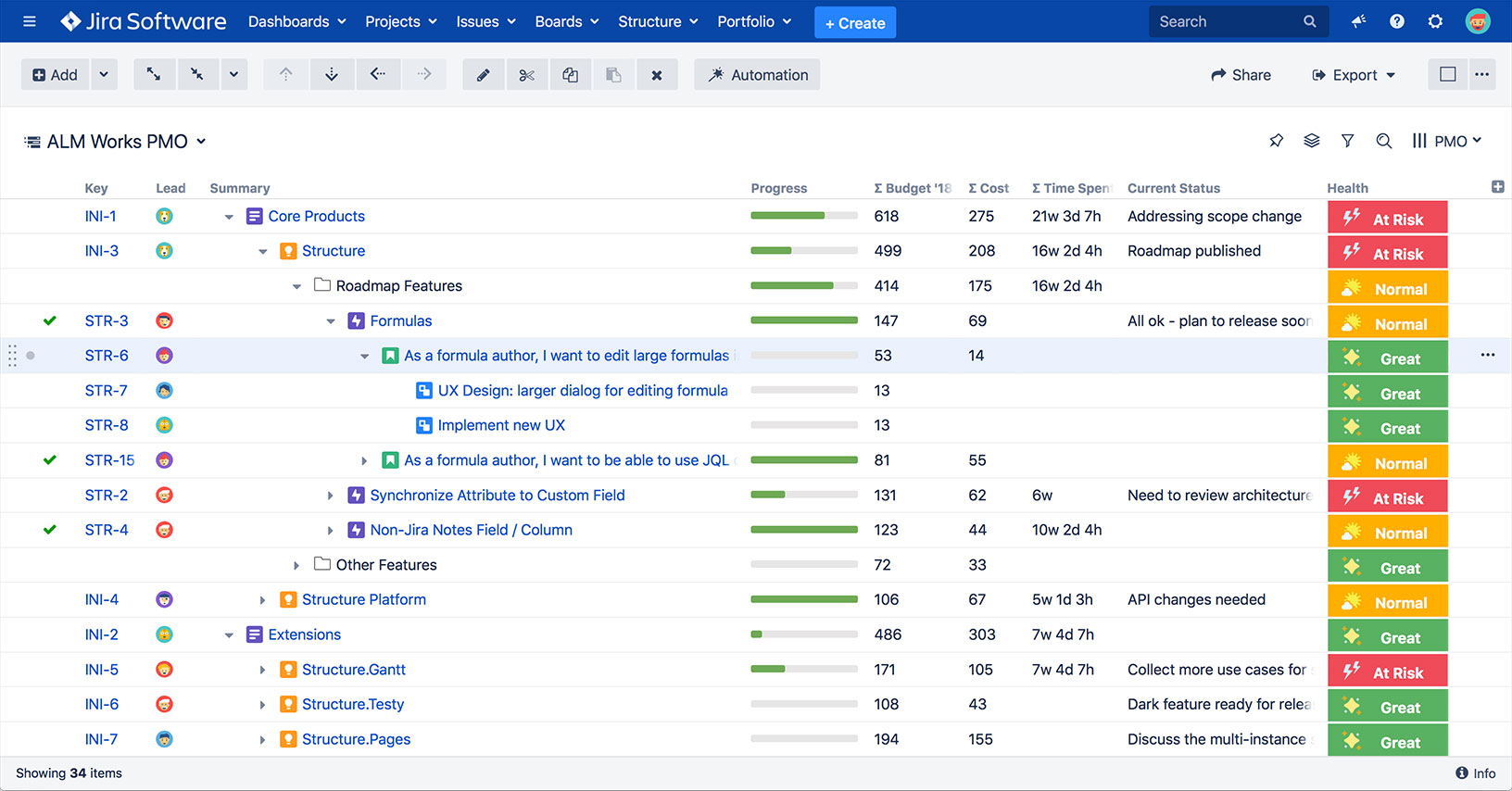 jira client based structure