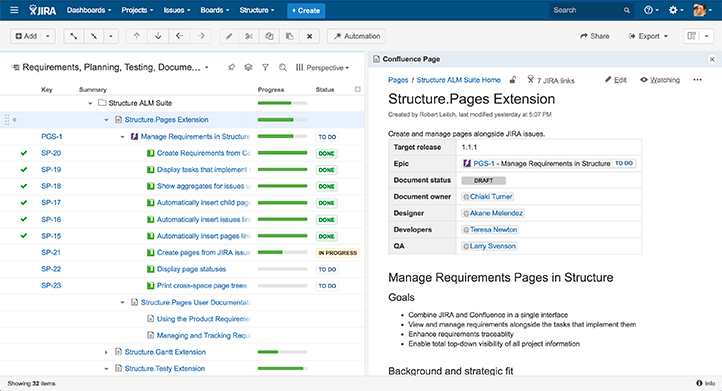 Structure.Pages - The Ultimate Jira-Confluence Collaboration Tool