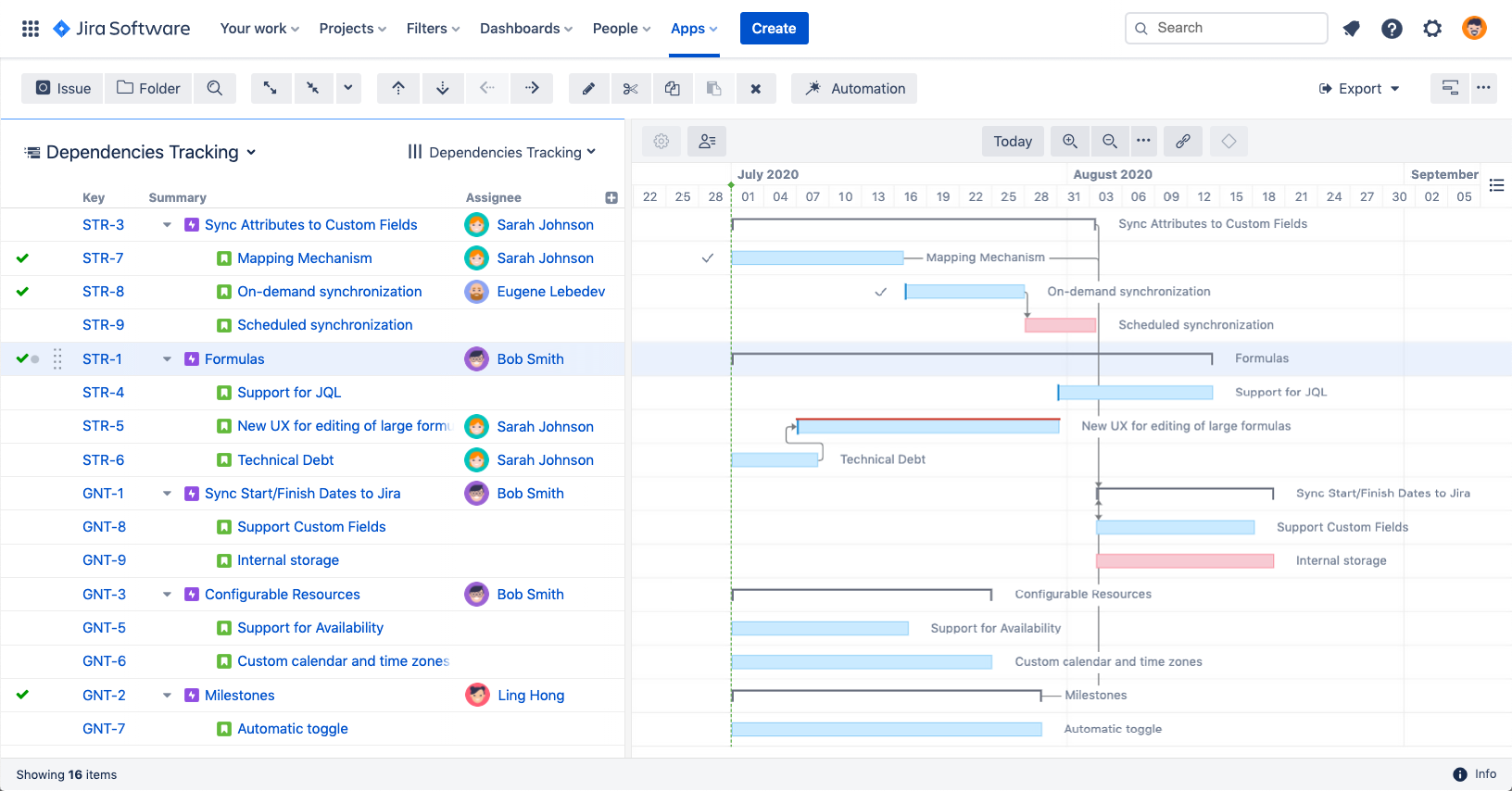 Gantt Charts for Jira and Structure Jira Project Management ALM Works